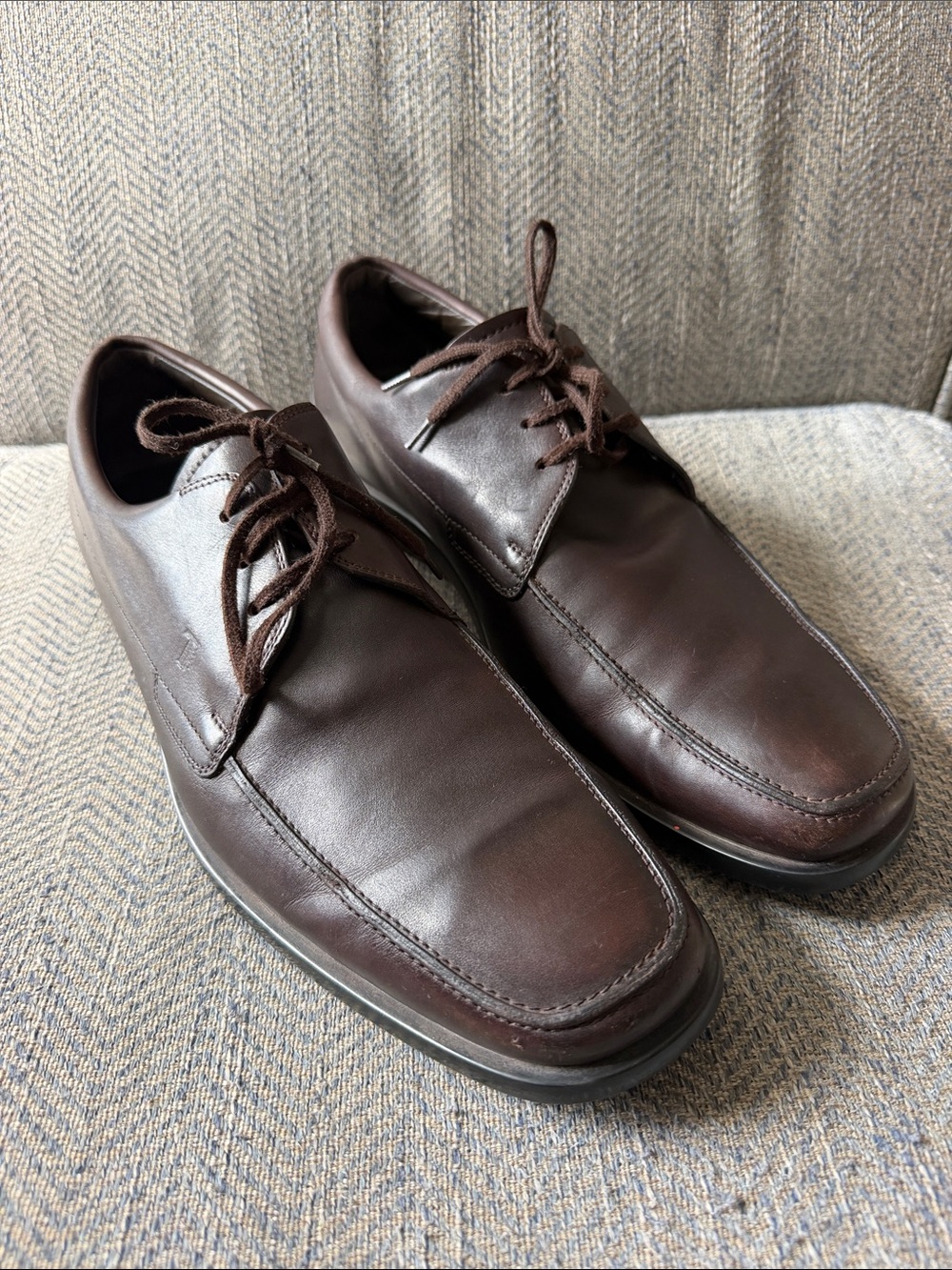 Tod’s Men’s Brown Leather 'Allaciato Quinn' Shoes 10